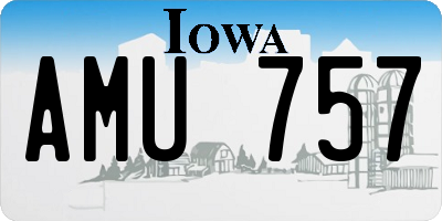 IA license plate AMU757