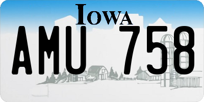 IA license plate AMU758