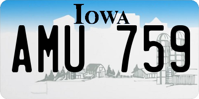 IA license plate AMU759
