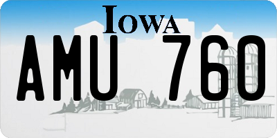 IA license plate AMU760