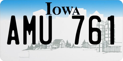 IA license plate AMU761
