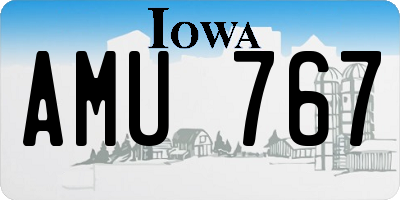 IA license plate AMU767