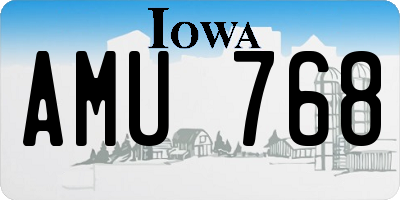IA license plate AMU768