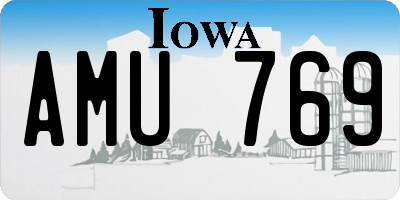 IA license plate AMU769