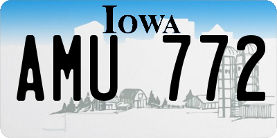 IA license plate AMU772