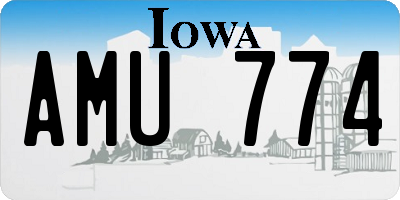 IA license plate AMU774