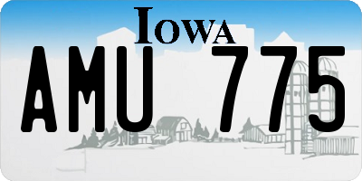IA license plate AMU775