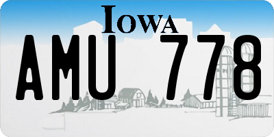 IA license plate AMU778