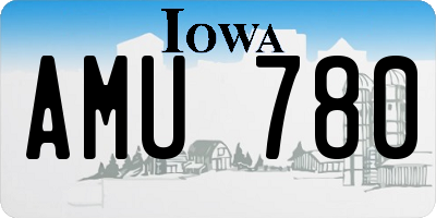 IA license plate AMU780