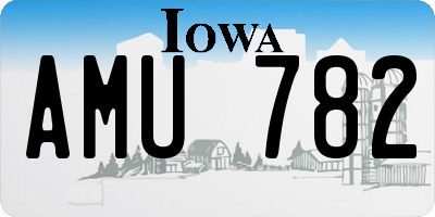 IA license plate AMU782