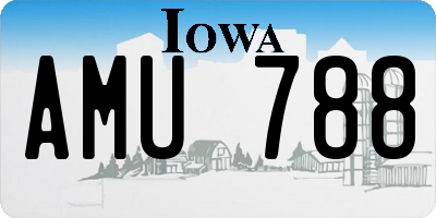 IA license plate AMU788