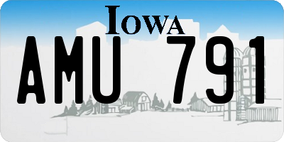 IA license plate AMU791