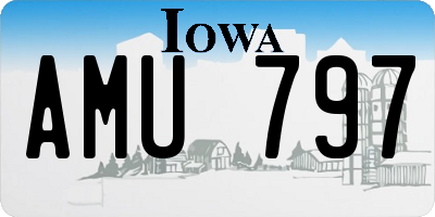 IA license plate AMU797