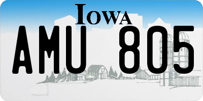 IA license plate AMU805