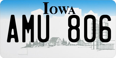 IA license plate AMU806