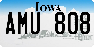 IA license plate AMU808