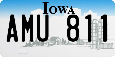 IA license plate AMU811