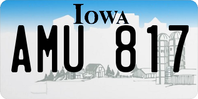 IA license plate AMU817
