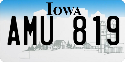 IA license plate AMU819