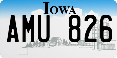 IA license plate AMU826