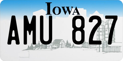 IA license plate AMU827