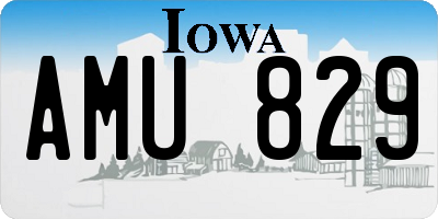 IA license plate AMU829