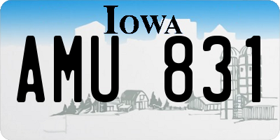 IA license plate AMU831