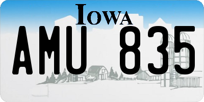 IA license plate AMU835