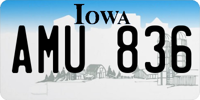 IA license plate AMU836