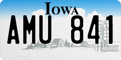 IA license plate AMU841