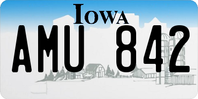 IA license plate AMU842