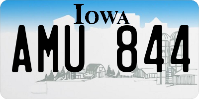 IA license plate AMU844