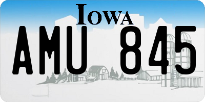 IA license plate AMU845