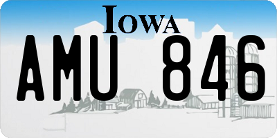 IA license plate AMU846