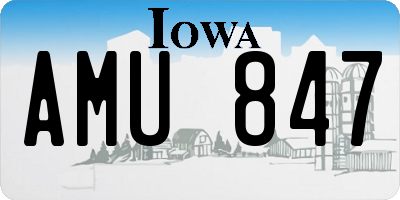 IA license plate AMU847