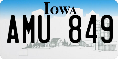 IA license plate AMU849