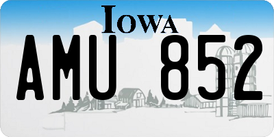 IA license plate AMU852