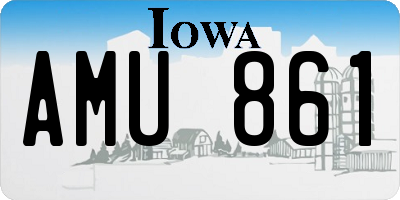 IA license plate AMU861