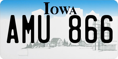 IA license plate AMU866
