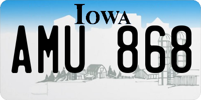 IA license plate AMU868