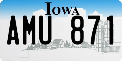 IA license plate AMU871