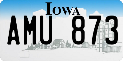 IA license plate AMU873