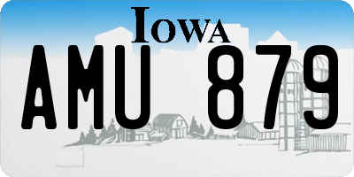 IA license plate AMU879