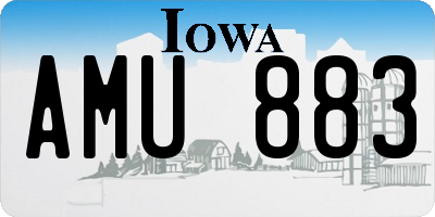 IA license plate AMU883