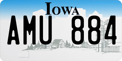 IA license plate AMU884