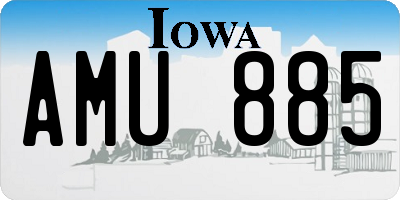 IA license plate AMU885