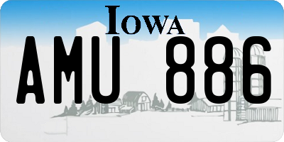 IA license plate AMU886