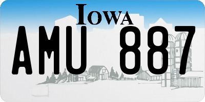 IA license plate AMU887