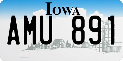 IA license plate AMU891