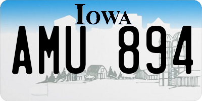 IA license plate AMU894